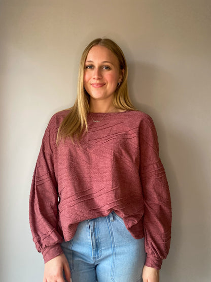 Overlap Back Long-Sleeve