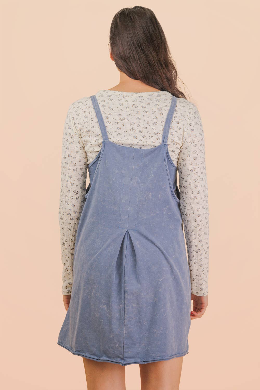 Mineral Washed Mini Dress w/ Shorts Inside 